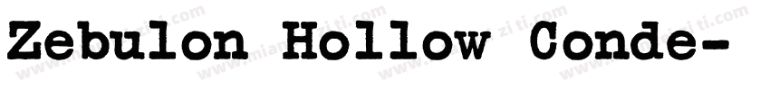 Zebulon Hollow Conde字体转换